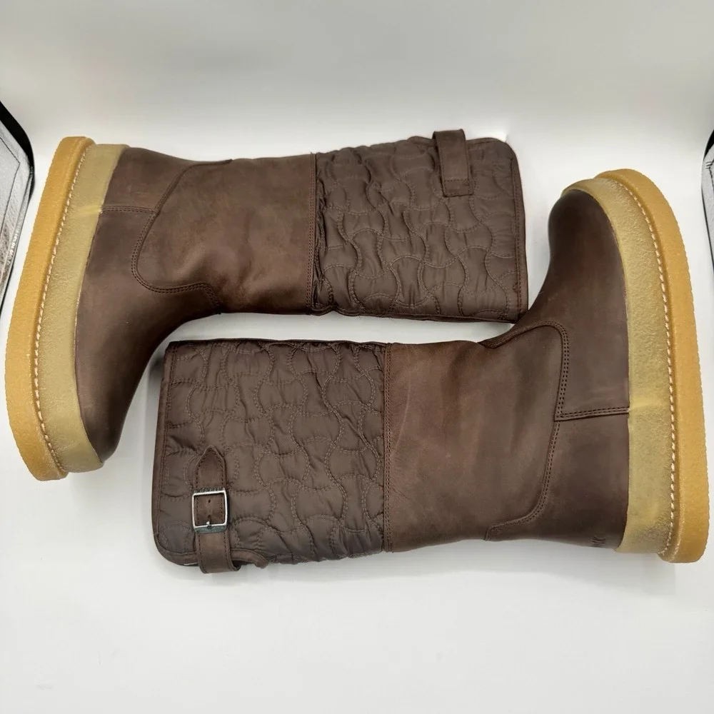 Birkenstock Iskut‎ Boots Women's Size 7 EU 38 Brown Leather Fleece-Lined
